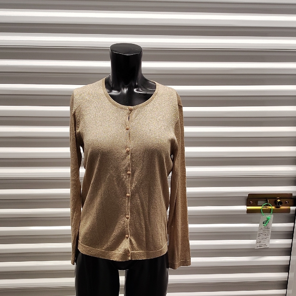 Semantiks Shimmering Gold Knit Top